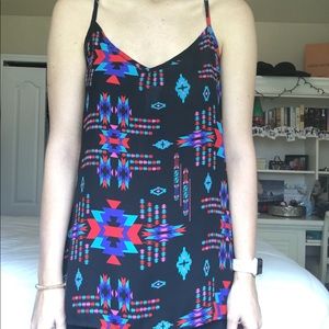 Gianni Bini Tribal Pattern Tank (Open Back!!!)